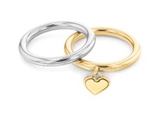 Calvin Klein Romantická bicolor souprava ocelových prstenů Captivate 35000326 52 mm