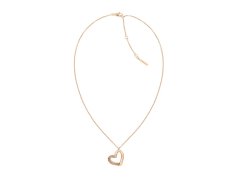 Calvin Klein Slušivý bronzový náhrdelník se srdíčkem Minimalist Hearts 35000386