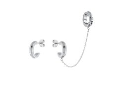 Calvin Klein Stylové ocelové náušnice Faceted 35000044