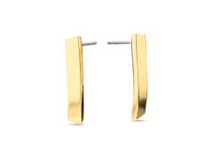 Calvin Klein Visací pozlacené náušnice Elliptical 35000850