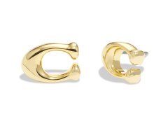 Coach Ikonické pozlacené náušnice 37369816GLD710