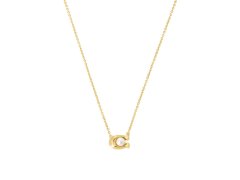 Coach Pozlacený náhrdelník s&nbsp;umělou perlou 37341916GLD100