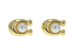 Coach Slušivé pozlacené náušnice s&nbsp;perlou 37341922GLD100