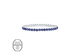 CRYSTalp Elastický tenisový náramek s&nbsp;modrými Swarovski krystaly Aura 22270.SAP.E
