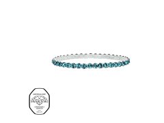CRYSTalp Elastický tenisový náramek s&nbsp;tyrkysovými Swarovski krystaly Aura 22270.LTU.E