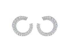 CRYSTalp Elegantní náušnice s čirými krystaly Typo 42319.R