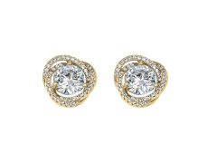 CRYSTalp Elegantní pozlacené náušnice s krystaly Ray 42334.G