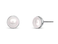 CRYSTalp Něžné náušnice s perlou Half Pearl Mini 4607.WHI.R