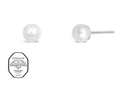 CRYSTalp Ocelové pecky se Swarovski perlou Mini 4606.WHI.E