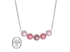 CRYSTalp Ocelový náhrdelník se Swarovski krystaly Ibiza 12443.ROS.E