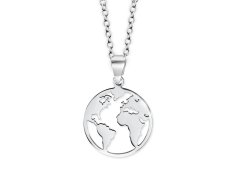 CRYSTalp Originální ocelový náhrdelník Glóbus Globe 30452.E