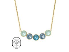 CRYSTalp Pozlacený náhrdelník se Swarovski krystaly Ibiza 12443.TUR.EG