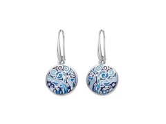 CRYSTalp Propracované visací náušnice Trencadis 74008.BLU.E