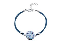 CRYSTalp Propracovaný textilní náramek Trencadis 72008.BLU.E