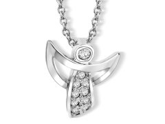 CRYSTalp Půvabný náhrdelník s andělíčkem 3654.CRY.R