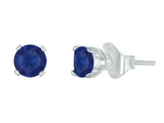 CRYSTalp Stříbrné pecky s modrým krystalem Feel 42270.BLU.S