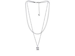 CRYSTalp Stylový dvojitý náhrdelník s krystalem Royal 32139.WHI.E