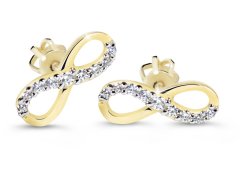Cutie Diamonds Elegantní náušnice ze žlutého zlata s brilianty ve tvaru nekonečna DZ60149-30-00-X-1