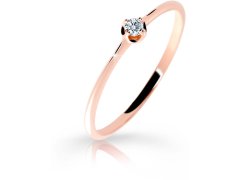 Cutie Diamonds Jemný prsten z růžového zlata s briliantem DZ6729-2931-00-X-4 53 mm