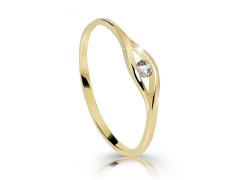 Cutie Diamonds Jemný zásnubní prsten ze žlutého zlata s&nbsp;briliantem DZ6108-10-X-1 48 mm