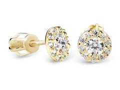 Cutie Diamonds Luxusní peckové náušnice ze žlutého zlata s brilianty DZ60167-30-00-X-1