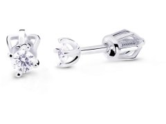 Cutie Diamonds Minimalistické peckové náušnice z bílého zlata s brilianty DZ8014-30-00-X-2
