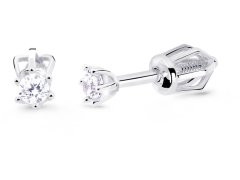 Cutie Diamonds Něžné peckové náušnice z bílého zlata s brilianty DZ8020-30-00-X-2