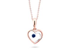 Cutie Diamonds Něžný bicolor přívěsek z růžového zlata se safírem DZ6300-1602-40-SF-X-R4