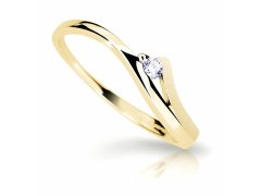 Cutie Diamonds Půvabný prsten ze žlutého zlata s briliantem DZ6818-1718-00-X-1 60 mm