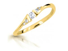 Cutie Diamonds Půvabný prsten ze žlutého zlata s brilianty DZ6720-3054-00-X-1 57 mm