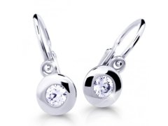Cutie Diamonds Slušivé dětské náušnice z bílého zlata s brilianty C2589-10-10-X-2-D