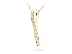 Cutie Jewellery Blyštivý přívěsek ze žlutého zlata se zirkony Z6301-2880-40-10-X-1