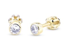 Cutie Jewellery Drobné náušnice ze žlutého zlata se zirkony Z3034-30-10-X-1