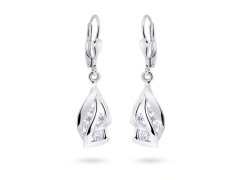 Cutie Jewellery Luxusní náušnice z bílého zlata s třpytivými zirkony Z8045-55-10-X-2