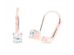 Cutie Jewellery Náušnice z růžového zlata se zirkony Z8025-55-10-X-4
