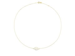 Cutie Jewellery Něžný náhrdelník ze žlutého zlata Lístek Z0130-40-X-1
