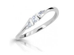 Cutie Jewellery Okouzlující prsten z bílého zlata se zirkony Z6720-3054-10-X-2 61 mm