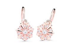 Cutie Jewellery Půvabné dětské náušnice z růžového zlata C2754-10-X-4 bílá