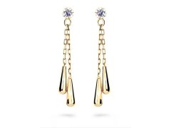 Cutie Jewellery Půvabné zlaté náušnice s řetízky Z5033-20-10-X-1