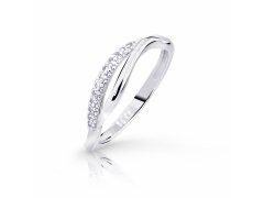 Cutie Jewellery Půvabný prsten z bílého zlata se zirkony Z8054-10-X-2 52 mm