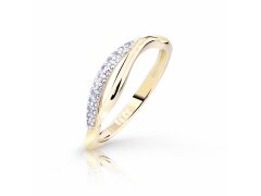 Cutie Jewellery Půvabný zlatý prsten se zirkony Z8054-10-X-1 52 mm