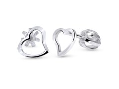 Cutie Jewellery Srdíčkové náušničky z bílého zlata C2760-30-X-2