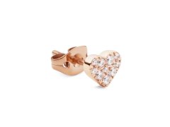 Daniel Wellington Bronzová single náušnice Srdíčko s krystaly DW00400858