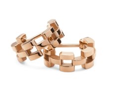 Daniel Wellington Moderní kruhové náušnice z pozlacené oceli 3-Link DW00400959