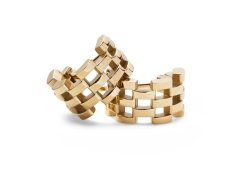 Daniel Wellington Stylové pozlacené náušnice 5-Link DW00400990