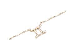 Daniel Wellington Nadčasový pozlacený náhrdelník znamení Blíženci Crystal Zodiac DW00400921