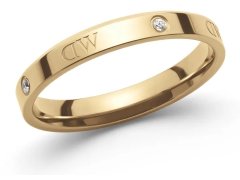 Daniel Wellington Originální pozlacený prsten s krystaly Classic Lumine DW0040028 60 mm