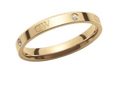 Daniel Wellington Originální pozlacený prsten s&nbsp;krystaly Classic Lumine DW0040028 52 mm