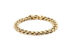 Daniel Wellington Pánský pozlacený náramek Ellipse Cuban Chain DW0040166 19,5 cm