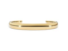 Daniel Wellington Pevný otevřený náramek z pozlacené oceli Flow DW00402072 17,5 cm